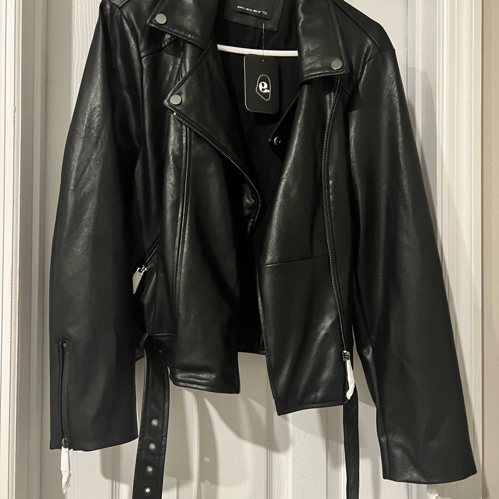 Elodie Black Faux Leather Jacket